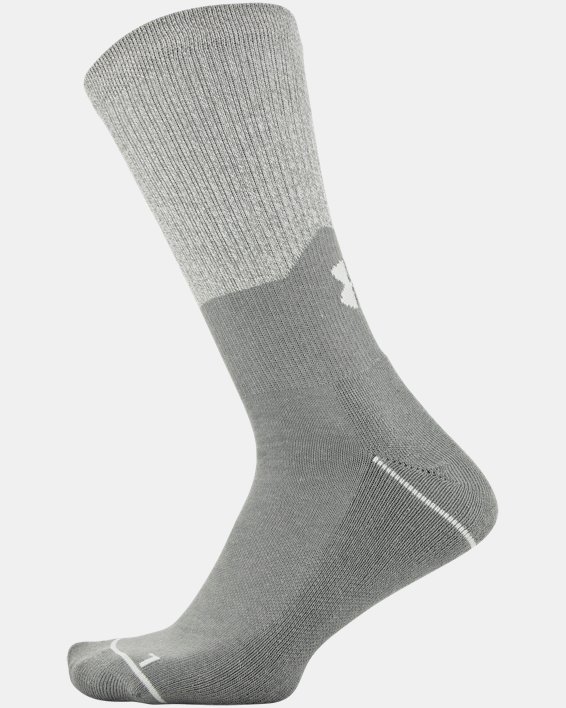 Men's UA Phenom Crew Socks 3-Pack, Gray, pdpMainDesktop image number 7